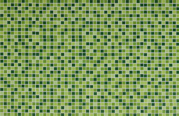 green of mosaic tiles wall