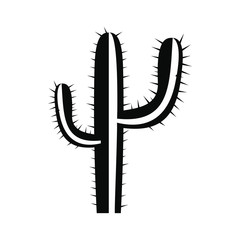 Cactus icon, simple style