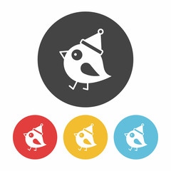 Christmas bird icon