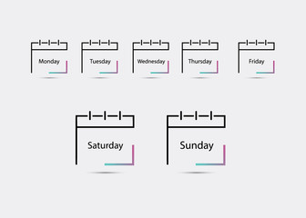 Calendar icon, vector eps10 illustration. Calendar Date.  Modern icons for your work: document, presentation, web and mobile applications, infographic,cover, poster, report, flyer, banner. Check mark