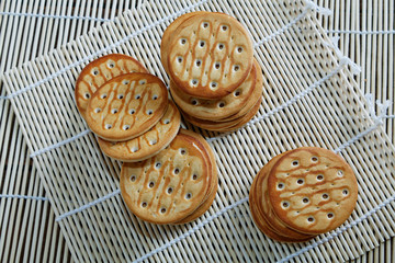 cookie stack on the dining table