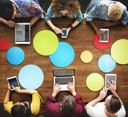 Students Connection Digital Devices Technology Concept