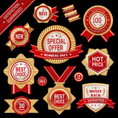 golden medal label collection set