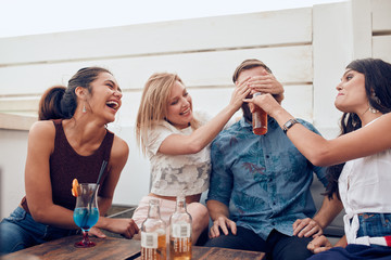 Young people having fun at party