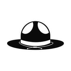 Cowboy hat icon, simple style