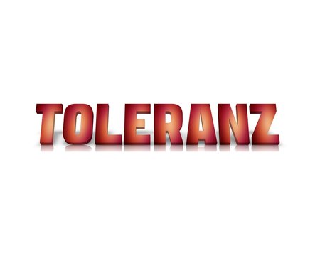 Toleranz 3d wort 