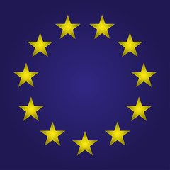 EU flag. Vector illustration