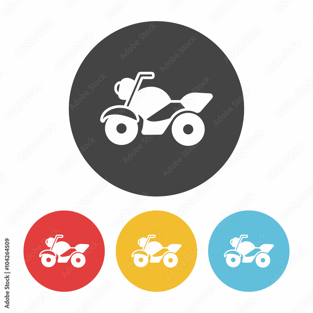 Sticker mortocycle icon