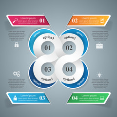 Infographic design template and marketing icons.