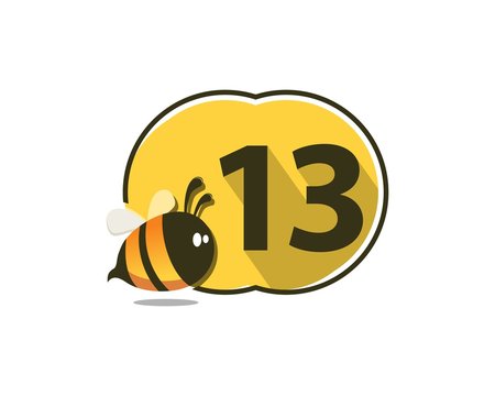 13 Number Natural Cute Bee