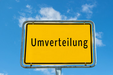 Ortstafel Umverteilung