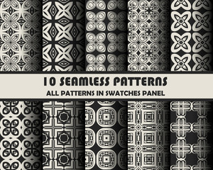 vector set of geometric patterns for design