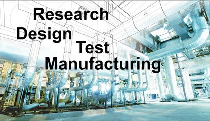 design research test manufacturinf test over wireframe cad desig