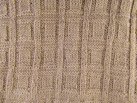 Texture hand knitting brown color