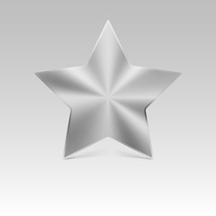 Metal star, silver.