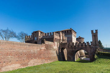 The Sforza medieval Castle in Soncino,Italy