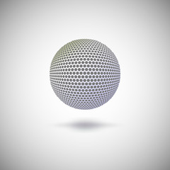 Halftone color sphere.
