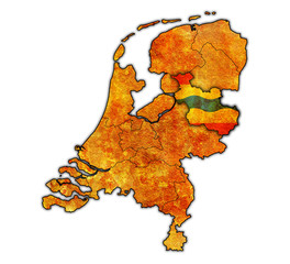 overijssel on map of provinces of netherlands