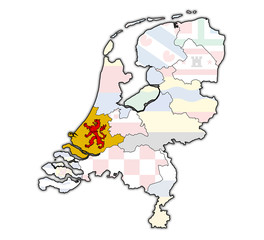 south holland on map of provinces of netherlands