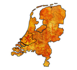 south holland on map of provinces of netherlands
