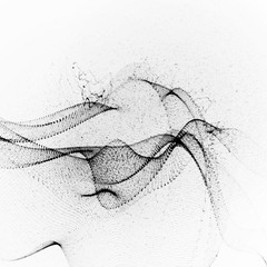 3D ink stylized digital wave