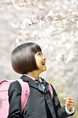 新一年生の女の子（桜）