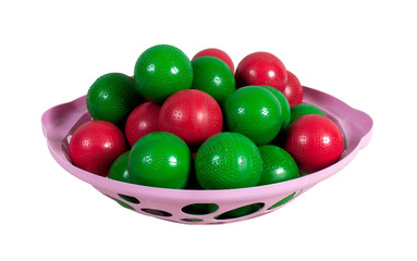 Lilac cup with baby massage balls