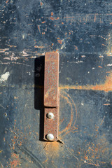 Rusty metal hinges