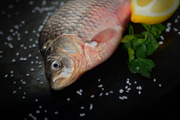fish in a frying pan