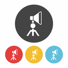 camera light stand icon