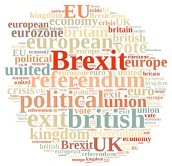 Fototapeta premium Illustration of word cloud on Brexit