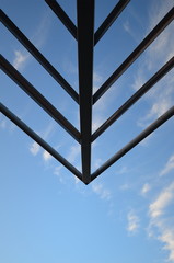 Arrow shape under the blue sky