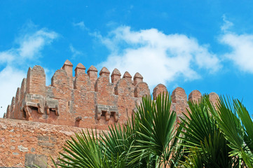 Fototapeta na wymiar Maiorca, Isole Baleari, Spagna: la Torre di Canyamel a Capdepera, torre di guardia del XII secolo, 15 giugno 2012