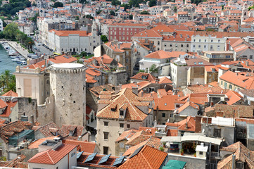 Fototapeta na wymiar Medieval historical centre of Split, Croatia