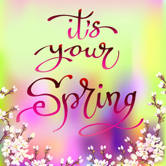 Hand drawn inspirational quote