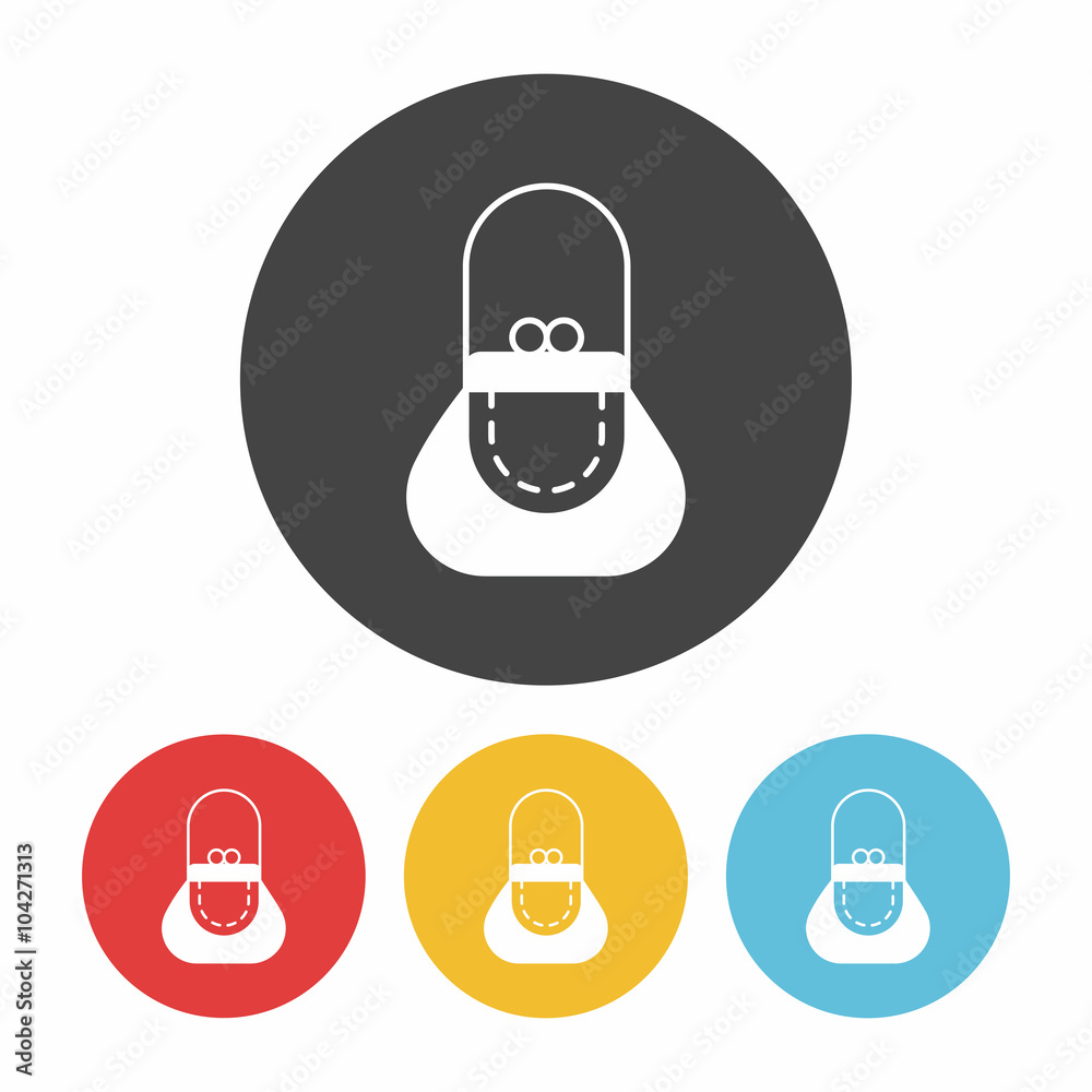 Wall mural Purse icon