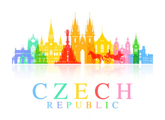 Naklejka premium Praga, Republika Czeska Podróże.
