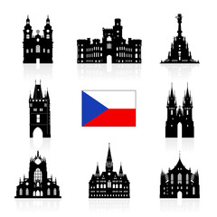 Obraz premium Prague, Czech Republic Travel Icon.