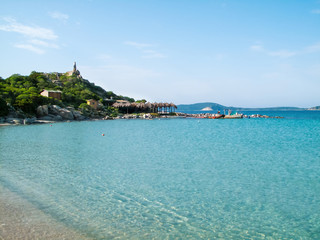 View of a Punta Molentis beach, Sardinia, Italy.