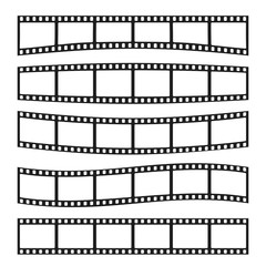 Vector realistic illustration of film strip on white background. Template film roll