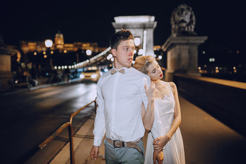 Fototapeta premium wedding day in Budapest