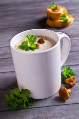 Soup with mushrooms