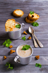 Soup with mushrooms