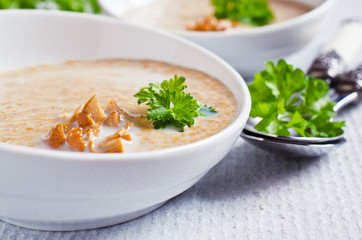 Soup with mushrooms