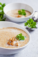 Soup with mushrooms