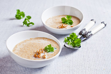 Soup with mushrooms