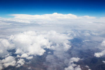 clouds in the blue sky