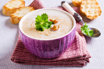 Soup with mushrooms