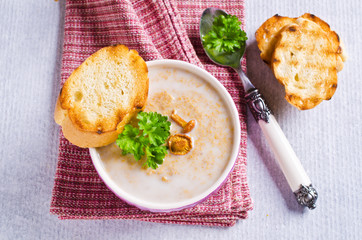 Soup with mushrooms