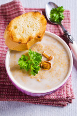 Soup with mushrooms